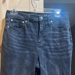 J Crew black denim jeans slim Demi boot size 28